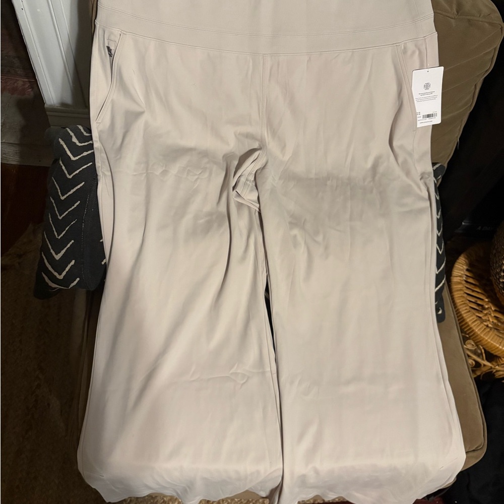 Athleta Tan Wide-Leg Pants